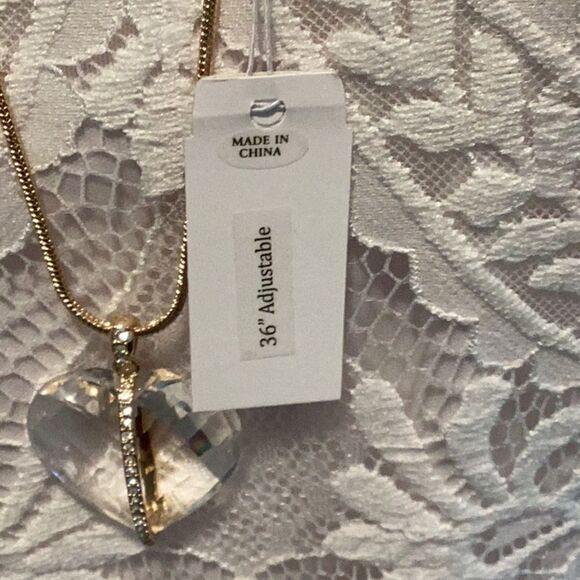BELLA JACK CRYSTAL HEART ADJUSTABLE NECKLACE - Picture 7 of 14